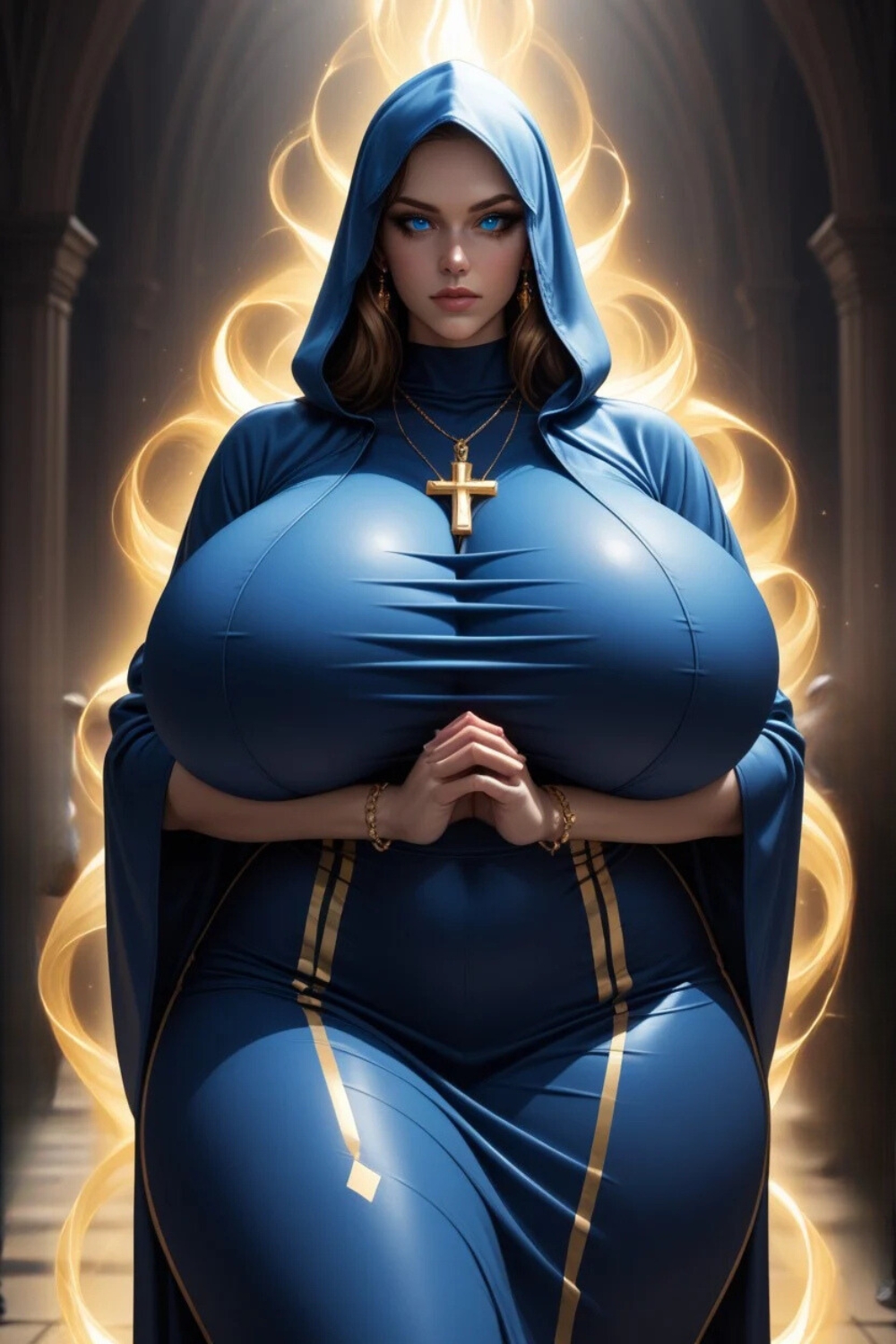 1girls 3d 3d_(artwork) ai_generated ass big_ass big_breasts breasts curvy_female curvy_figure female_focus foreverlife5 gigantic_ass gigantic_breasts hi_res huge_breasts light-skinned_female looking_at_viewer pale-skinned_female pov_eye_contact solo solo_female virgin_mary