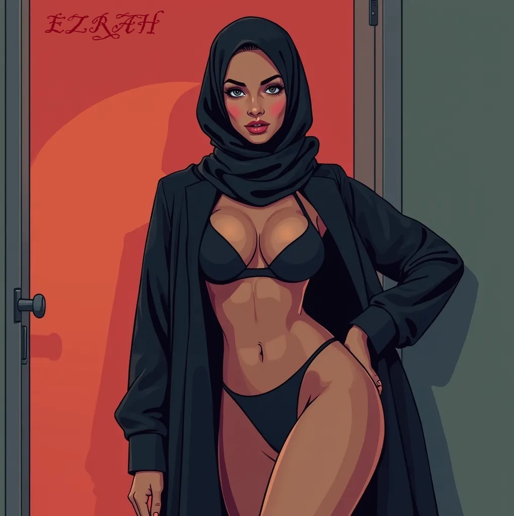 ai_generated arab arabian_female bikini burka hijab hijabi muslim muslim_female muslimah