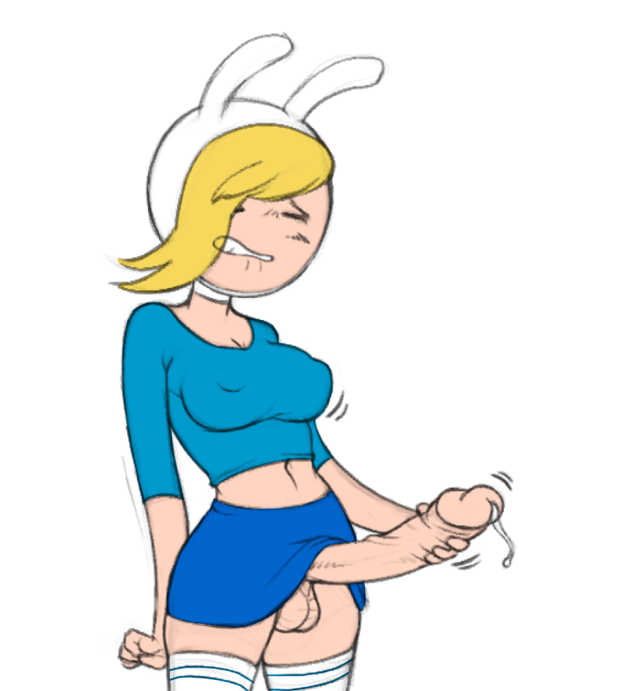 1girls, adventure time, artist request, dickgirl, female, fionna the human girl, futanari, intersex