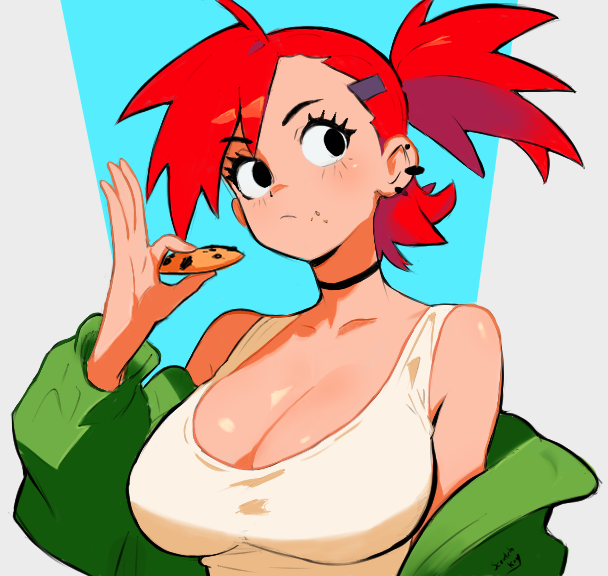 1girls big_breasts clothing foster's_home_for_imaginary_friends frankie_foster ponytail red_hair red_head scratch-key solo_female tagme