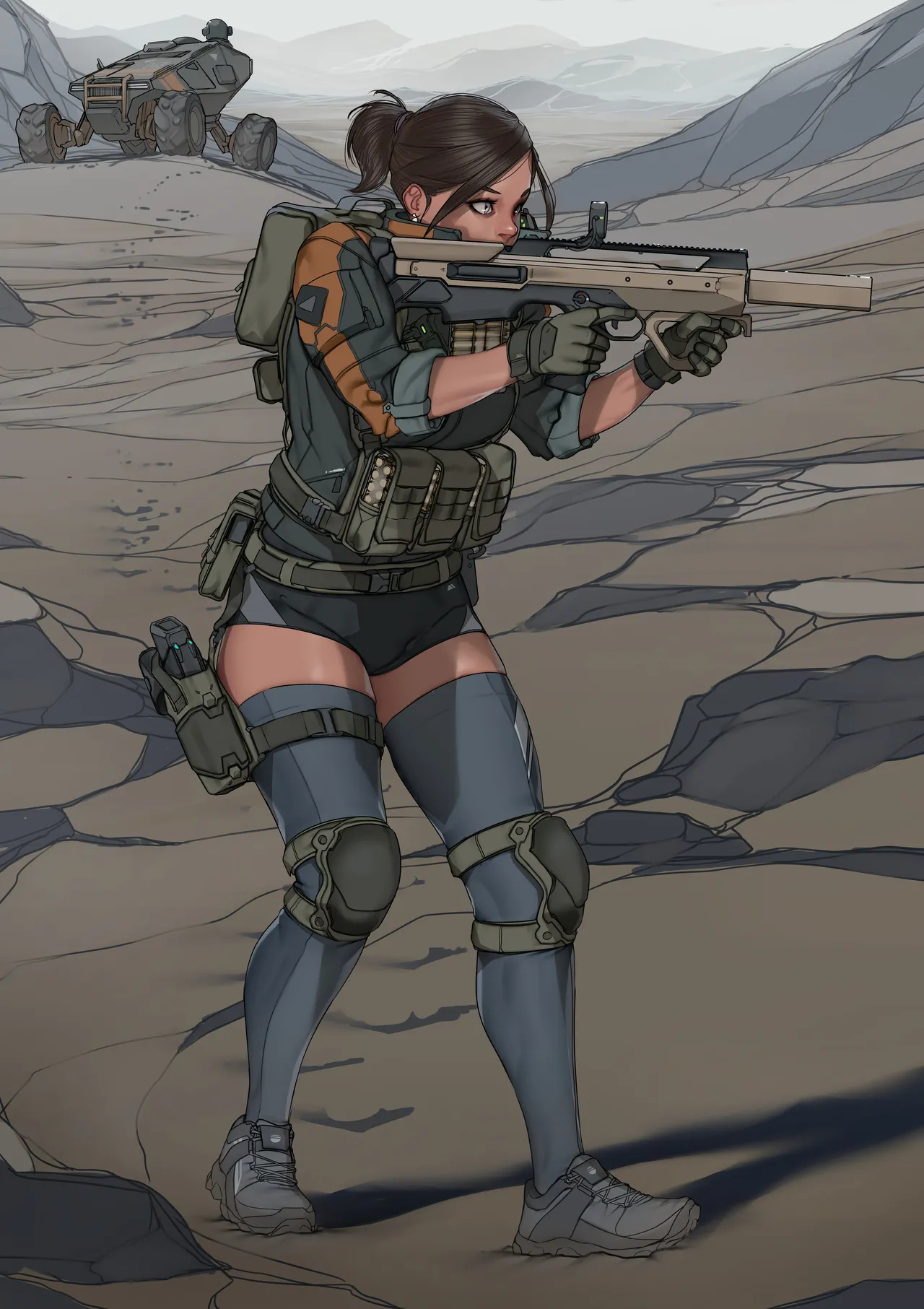 1girls, brown hair, female, insectophilia, interspecies, light skin, light-skinned female, monster, monster on female, science fiction, solo female, zerogravitas, zoophilia