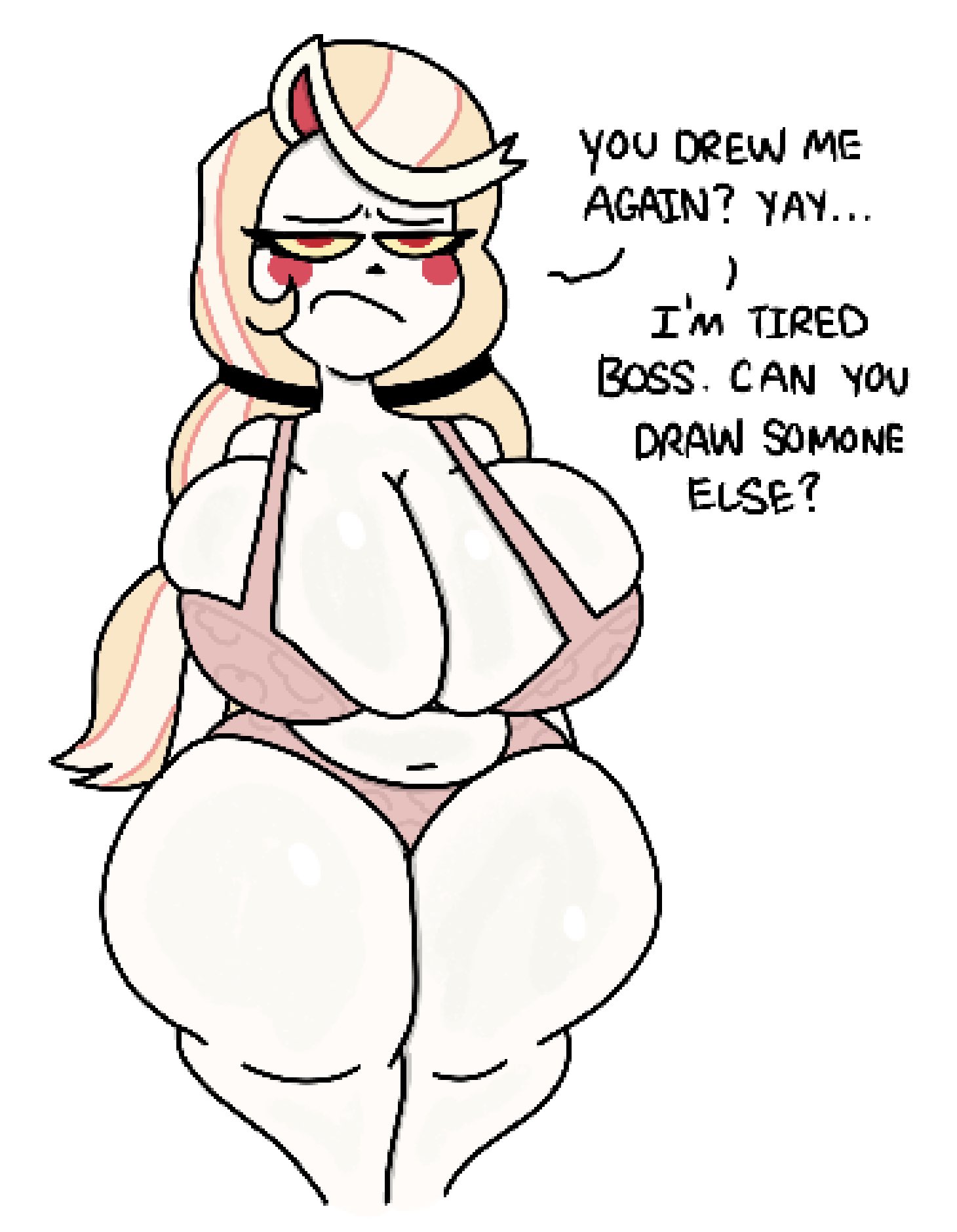 charlie morningstar (hazbin hotel), demon, demon girl, hazbin hotel, hazbin hotel (season 2), large areolae, large ass, large breasts, large butt, large thighs, larger female, lingerie, lingerie bra, lingerie only, lingerie panties, tall female, taller female, theslashfive