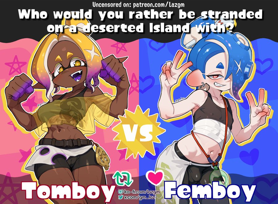 1boy, 1girls, balls, breasts, dark skin, dark-skinned female, female, femboy, frye (splatoon raiders), frye (splatoon), frye onaga, genderswap, genderswap (ftm), gm laz, light skin, light-skinned male, male, nintendo, penis, rule 63, shiver (splatoon raiders), shiver (splatoon), shiver hohojiro, splatoon, splatoon (series), splatoon 3, splatoon raiders, tagme, tomboy