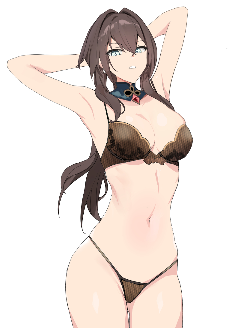 1girls, bra, female, female only, honkai: star rail, nebaneba, panties, ruan mei (honkai: star rail)