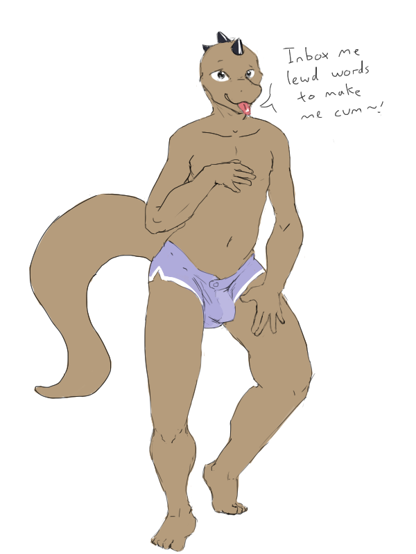 bulge chaoschaocrack lizard male male_only reptile saucy_(character) scalie solo text