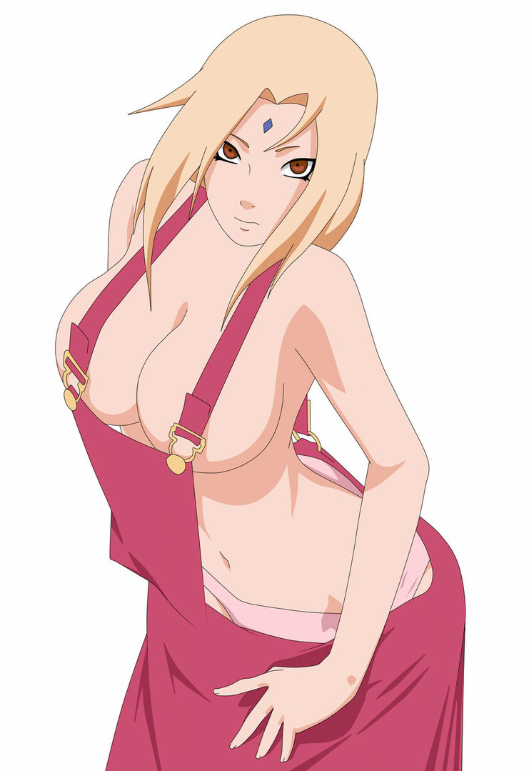 1girls, apron, big breasts, breasts, female, female only, human, human only, naruto, naruto (series), panties, solo, tsunade, uncensored