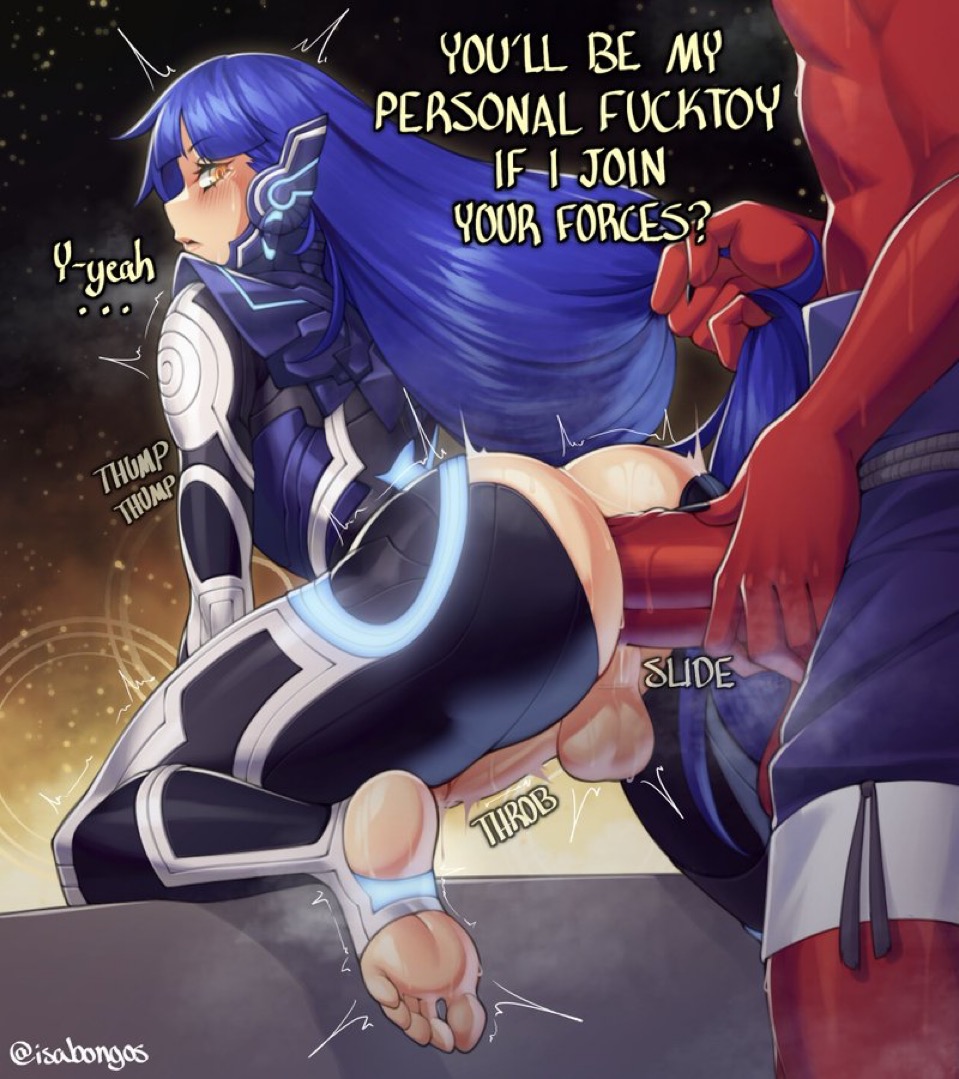 2boys anal_penetration anal_sex backsack balls blue_hair faceless_male feet femboy femboy_penetrated gay grabbing_hair hair_grab isabongos long_hair looking_back male male_on_femboy male_on_male male_only male_penetrated male_penetrating megami_tensei nahobino_(smt) oni_(megami_tensei) penis protagonist_(shin_megami_tensei_v) red_skin shin_megami_tensei shin_megami_tensei_v tear tearing_up yaoi yellow_eyes