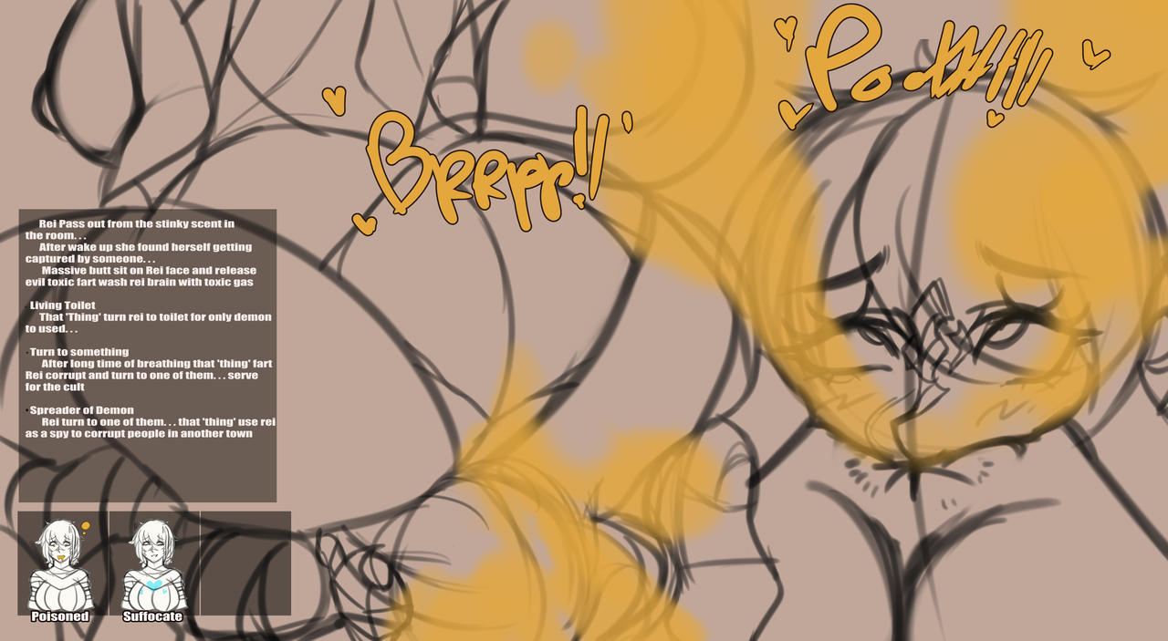 2girls, au ra, bikini, breasts, chro-sis, cow ears, cow girl, cow horns, facesitting, fart, fart fetish, fart torture, farting in face, farting on face, female, final fantasy, gameplay mechanics, huge ass, huge breasts, pussy, rei yukiko, shocked expression, sketch