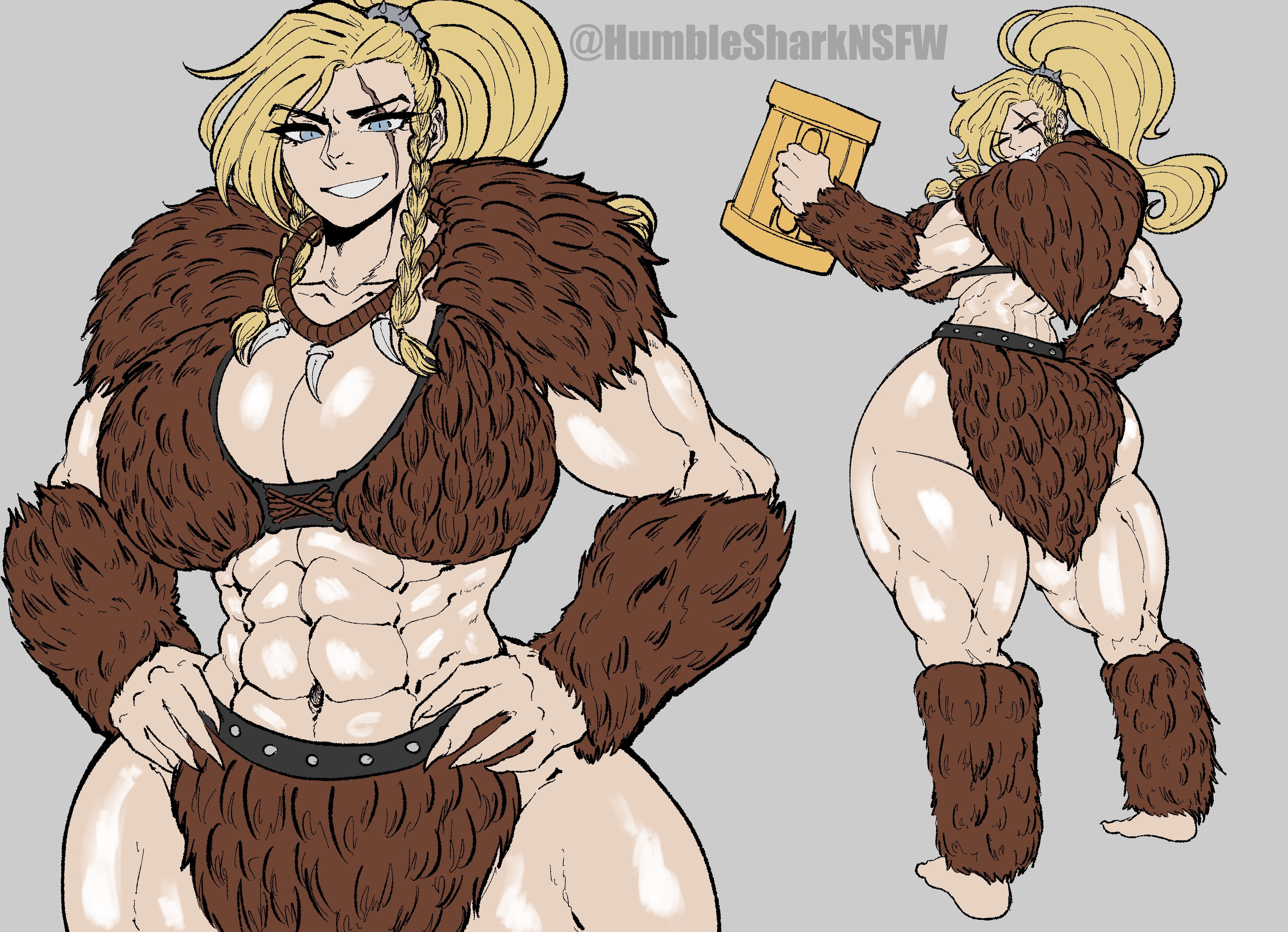 1girls, abs, athletic female, big ass, big ass cheeks, big butt, big butt cheeks, blonde hair, blue eyes, child bearing hips, fat ass, female, genderswap, genderswap (mtf), humble shark, imperium of man, leman russ, light-skinned female, muscular, muscular female, primarch, rule 63, scar, scar across eye, scar on face, warhammer (franchise), warhammer 40k