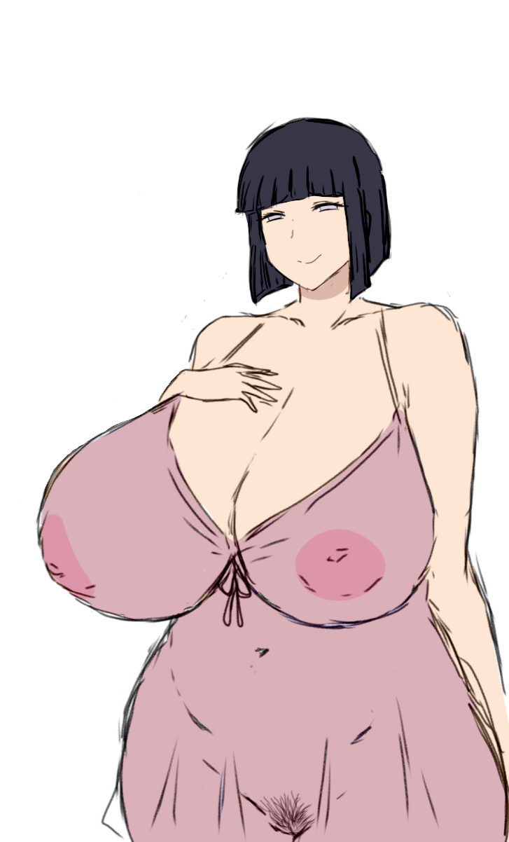 big breasts, boruto: naruto next generations, breasts, edit, edited, female, hyuuga hinata, milf, momiji (artist), naruto, naruto (series), see-through clothing, uzumaki hinata, wide hips