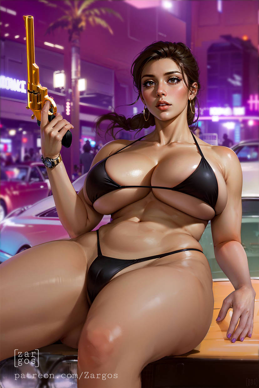 ai_generated big_breasts bikini breasts curvy grand_theft_auto grand_theft_auto_vi hispanic huge_breasts latina lucia_(gta) puerto_rican swimsuit thick_thighs zargos