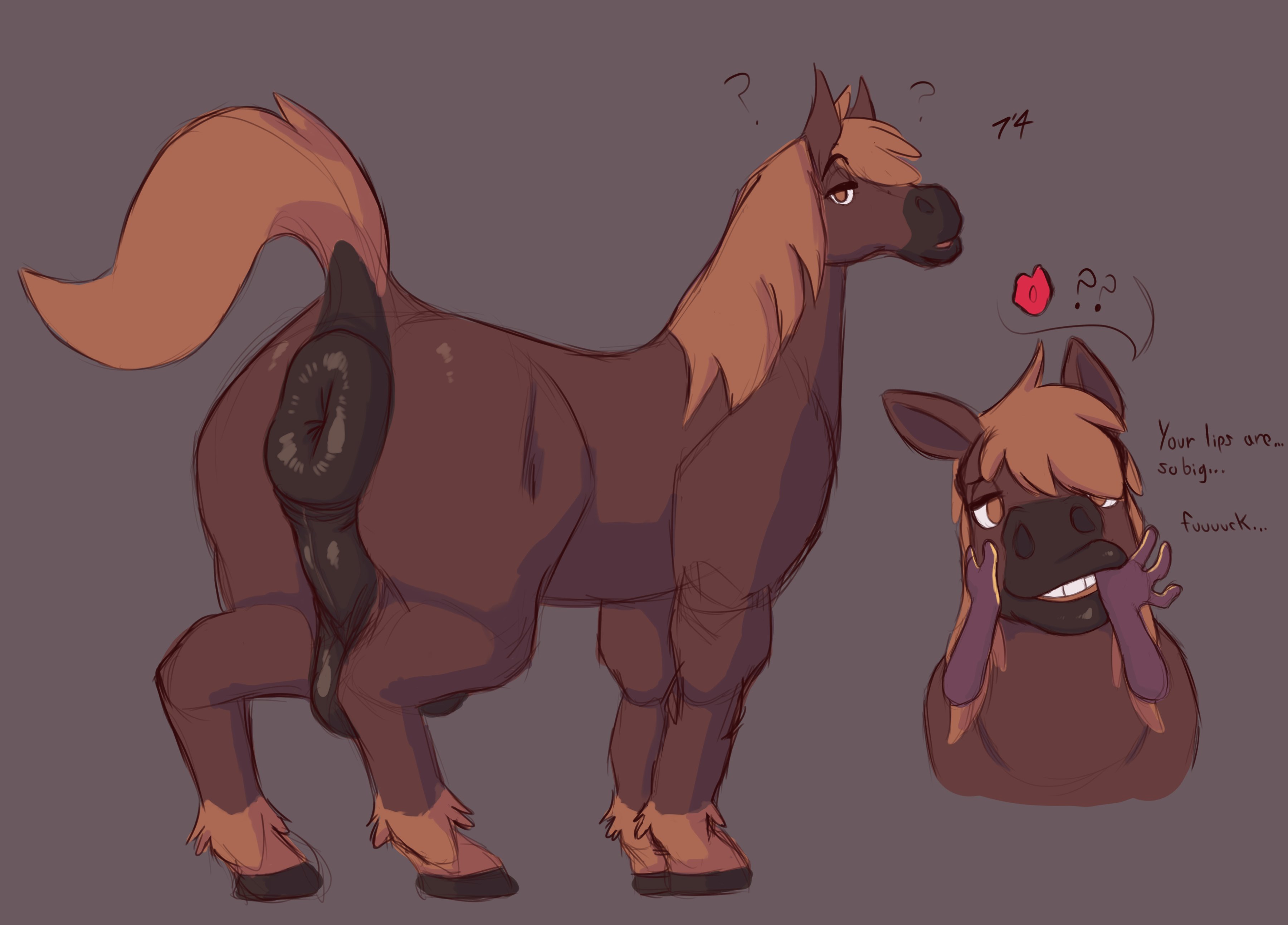 ?, anus, balls, dialogue, donut anus, english text, equine, equine anus, equine balls, feral, horse, male, ponut, puffy anus, tagme, text, xxthegreyfoxxx