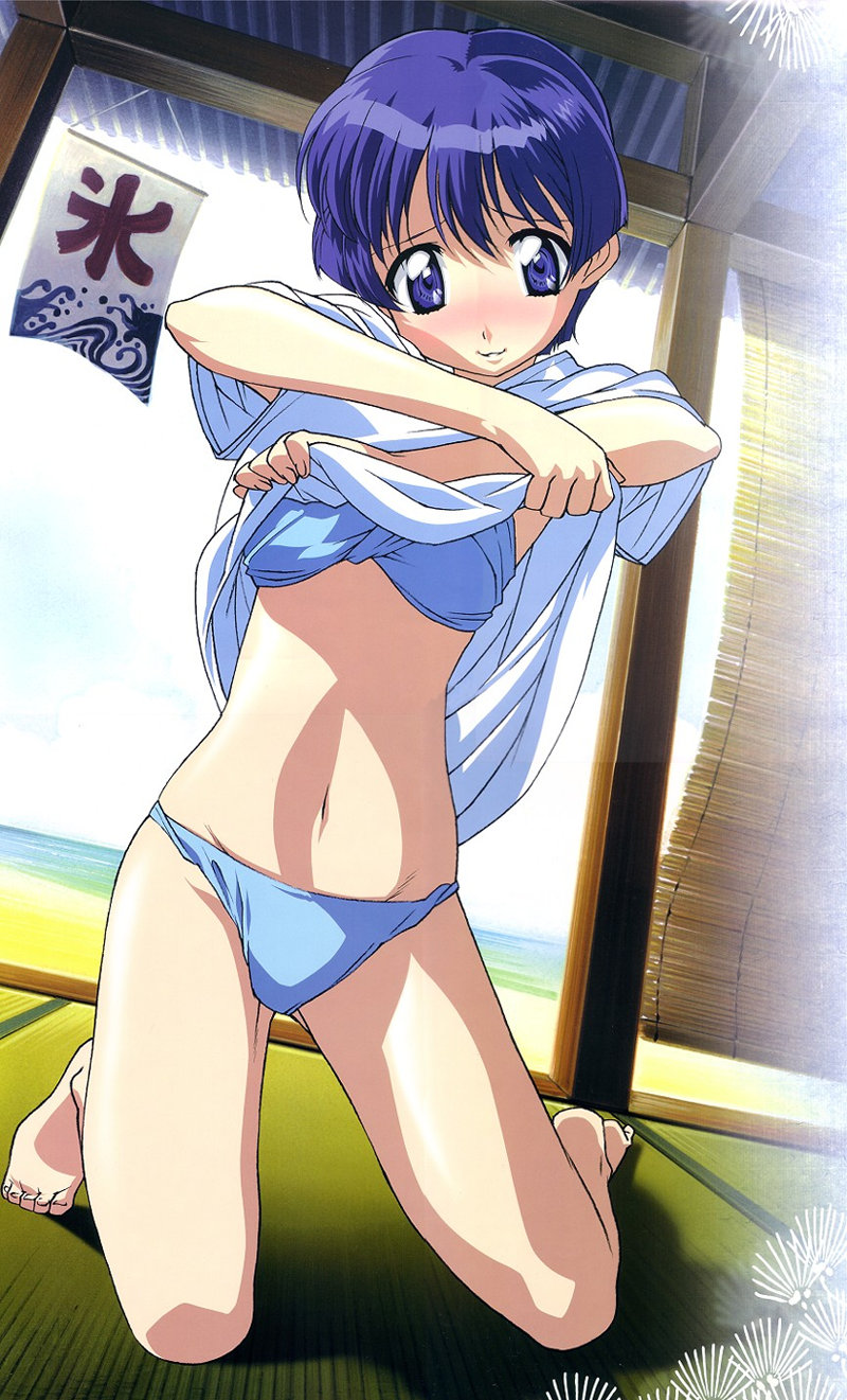 1girls ai_yori_aoshi bikini female hosoda_naoto official_art sakuraba_aoi solo