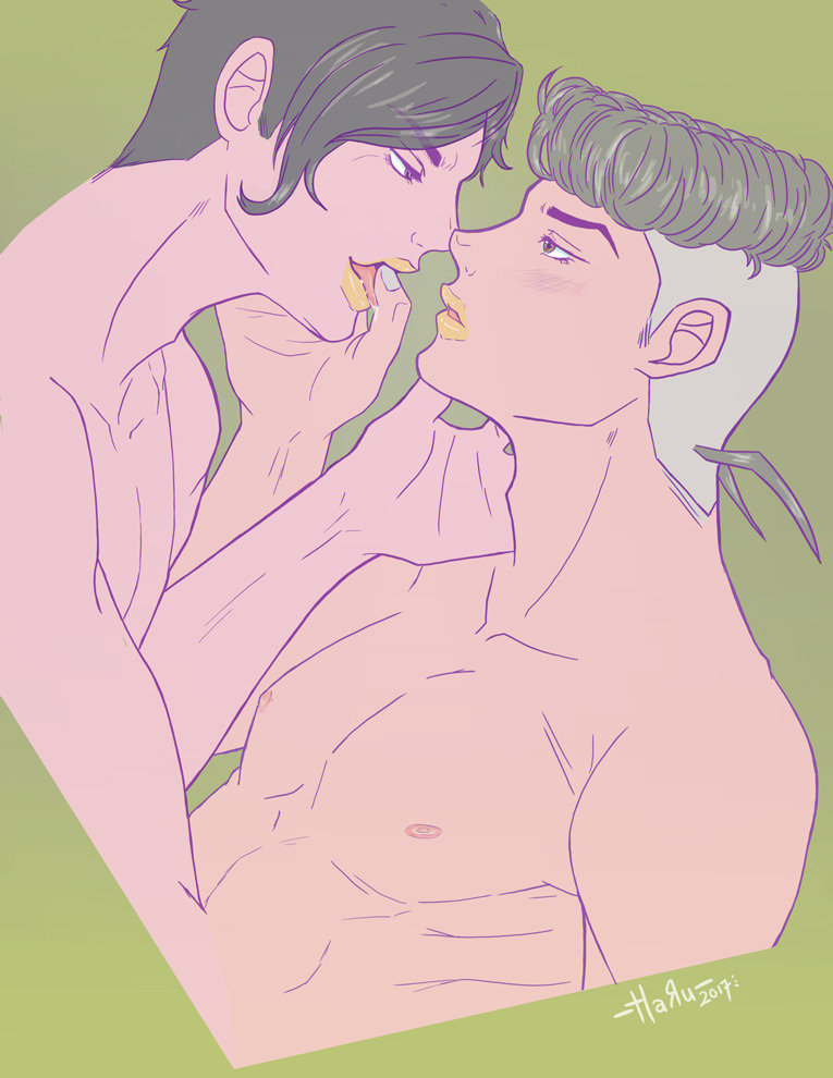 beautyfoolworld gay jojo's_bizarre_adventure jojolion josefumi_kujo yaoi yoshikage_kira_(jojolion)