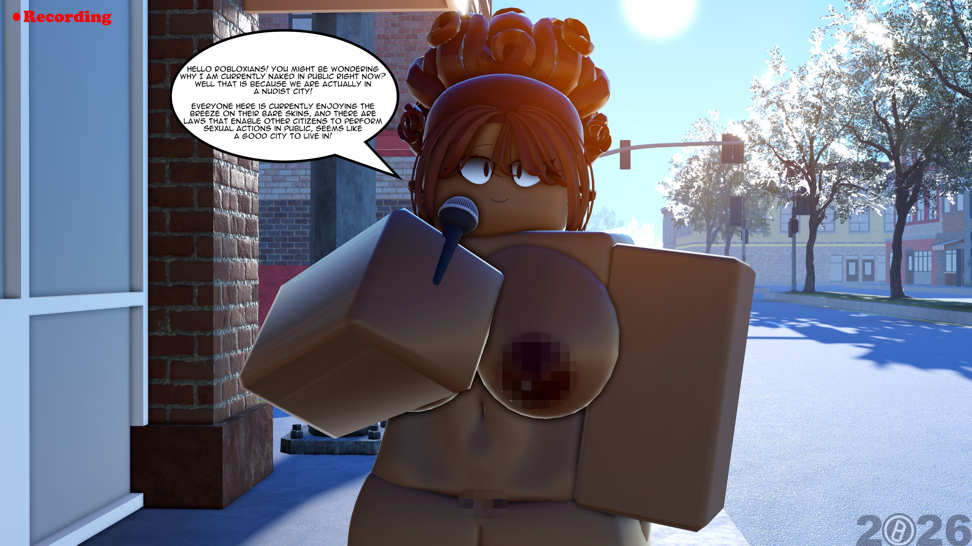 1girls, 3d, host (roblox), mosaic censoring, news lady (roblox), now playing on roblox, nude, roblox, robloxian, tagme, tagme (artist)