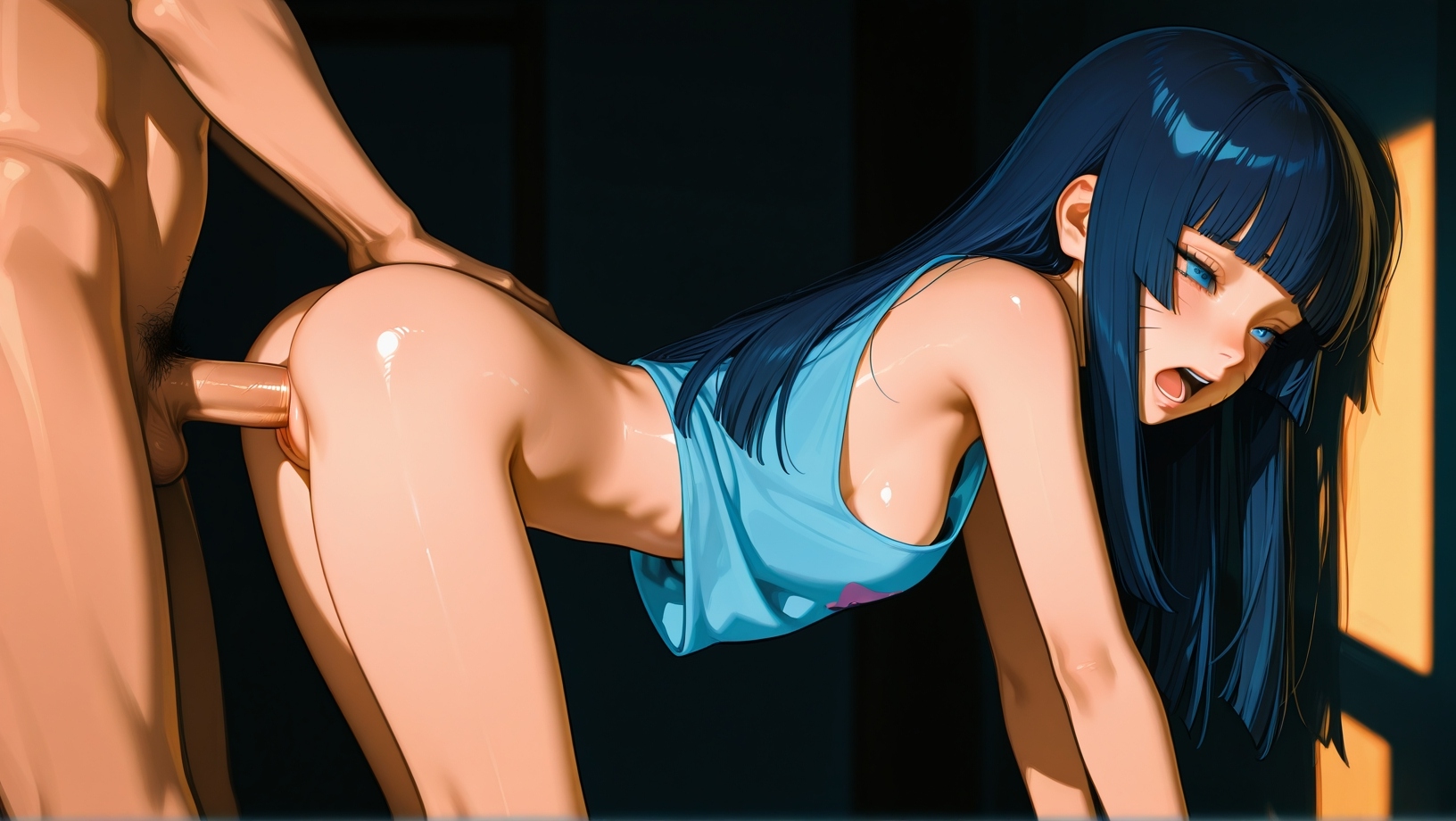 1boy, 1girls, 2d, ai generated, areolae, armpit, ass, ass focus, ass grab, ass up, bare arms, bare legs, bare shoulders, belly, bent over, black hair, blunt bangs, boruto, chest, completely naked, completely nude, completely nude female, curvy, curvy figure, cute, cute face, dark hair, detailed, doggy, doggy style, eyelashes, eyeshadow, female, fit, fit female, focus, hair, high quality, himawari, hime cut, legs, light skin, light-skinned female, lips, lipstick, long hair, makeup, male, mascara, naked, naruto, naruto (series), nipples, nude, nude female, pale skin, pale-skinned female, perky breasts, pinned down, posing, purple hair, pussy, rough sex, seductive, seductive look, sex, sex from behind, skinny, skinny female, small breasts, straight hair, tagme, teen, teen girl, teenage, teenage female, teenage girl, thighs, thin waist, uzumaki himawari, vagina, vaginal insertion, vaginal penetration, vaginal sex