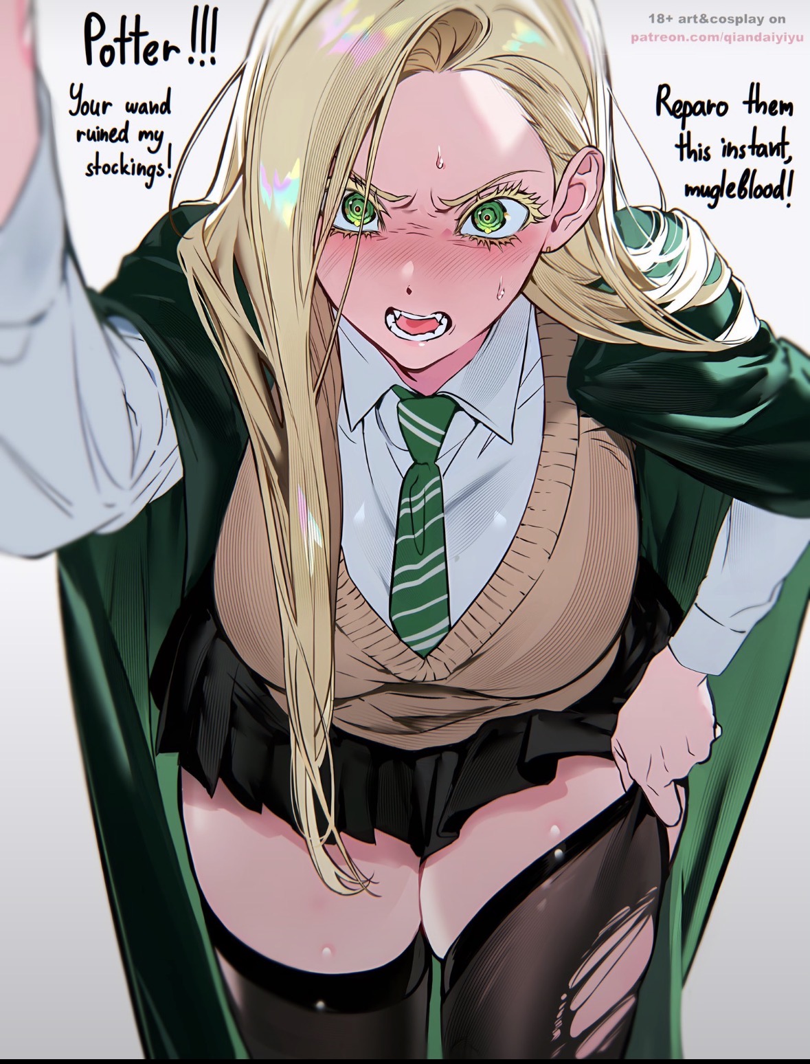 1girls, clothed, draco malfoy, draco malfoy (redteneri), genderswap, genderswap (mtf), harry potter, rule 63, sfw, solo, tagme