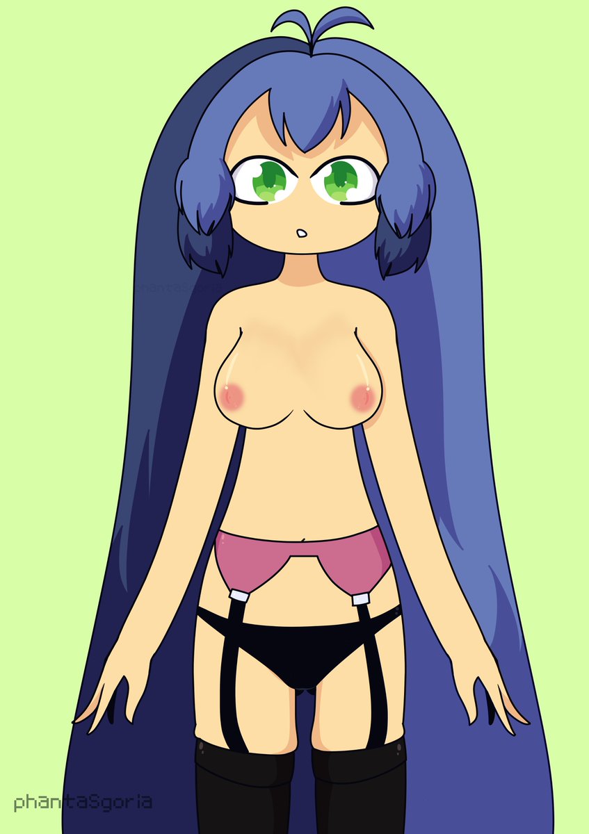 blue_hair female_only fhs fhsz3r0 fnafhs fnafhs_z3ro green_eyes long_hair medium_breasts panties phantasgoria tagme usagi_(fnafhs) usagi_bon