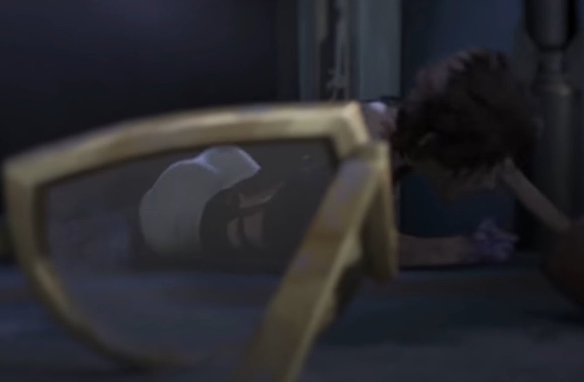 1boy arcane arcane_viktor ass ass_focus back_brace butt_focus canonical_scene dat_ass glasses league_of_legends leg_brace male male_focus male_only on_ground screenshot sky_young twink underwear underwear_only viktor_(league_of_legends)