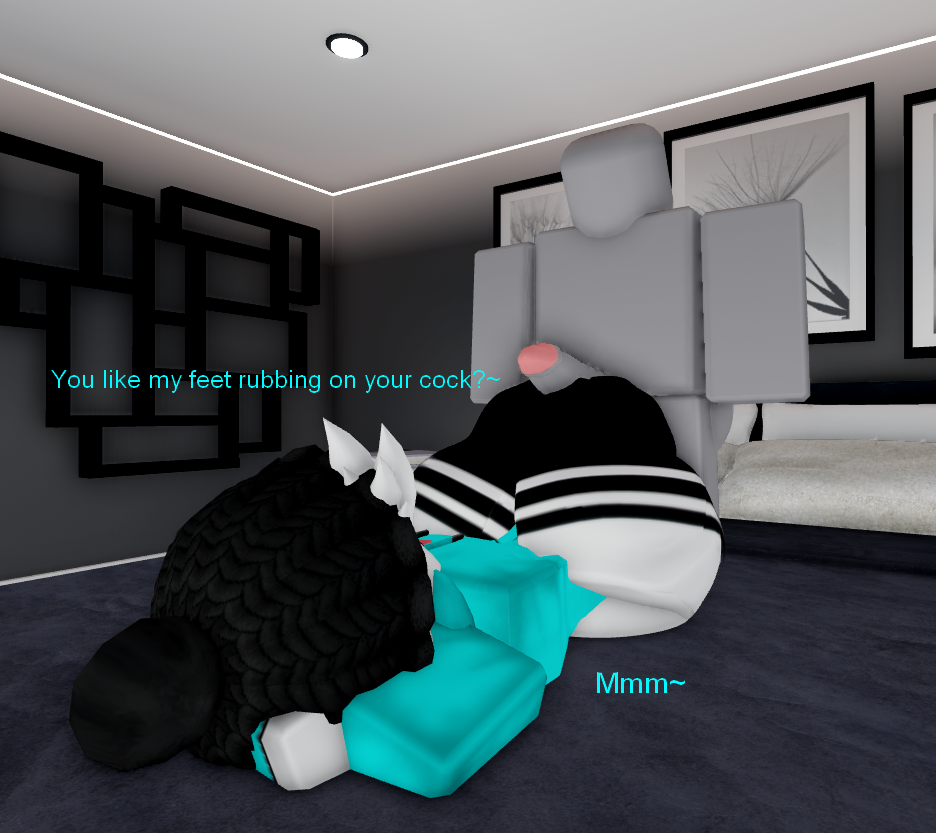 3d bedroom feet femboy foot_fetish footjob footjob_with_legwear gwasshoppa male_on_femboy roblox roblox_avatar robloxian white_skin