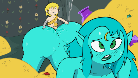 adventure time, anal sex, behind, big woman, canyon (adventure time), finn the human, fluids, gif, loop, megumigue, rough sex, taller female