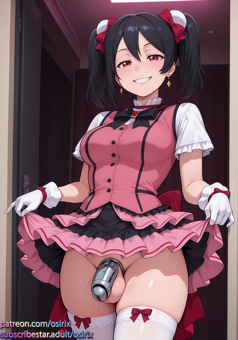, 2026, ai, ai art, ai generated, chastity cage, color, colored, futa only, futanari, love live!, osirix, self upload, stable diffusion, yazawa nico