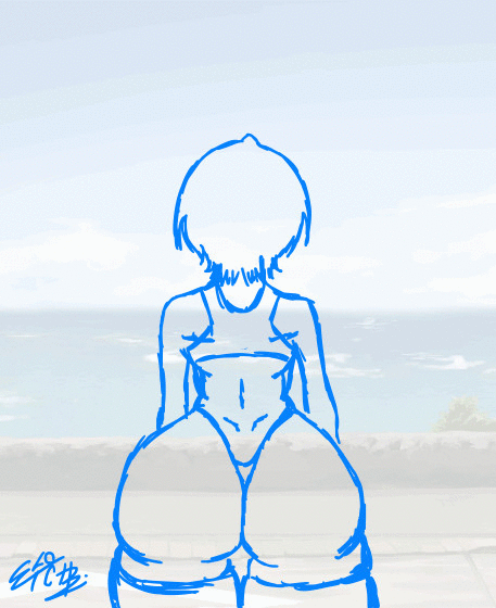 alternate version available, animated, bleach, coffeetheseeker, female, kuchiki rukia, short hair, thong