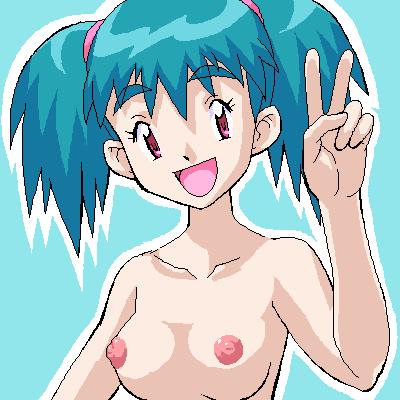 breasts duplica_(pokemon) erect_nipples human human_only imite_(pokemon) nipples nude pokemon small_breasts