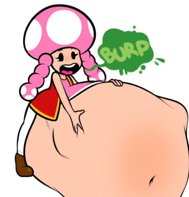 big_belly burping mario_(series) soft_vore spaghettiz super_mario_bros. toadette vore vore_belly