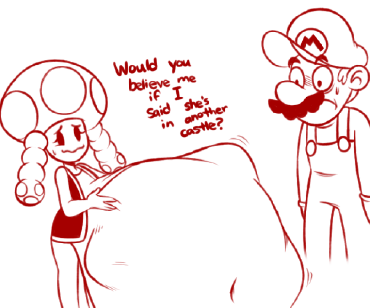 artist_request mario mario_(series) princess_peach soft_vore struggling struggling_prey super_mario_bros. toadette vore vore_belly