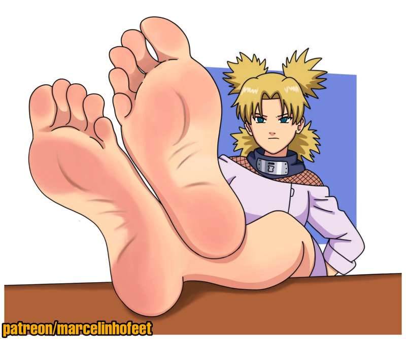 1girls barefoot blonde_hair blue_eyes crossed_ankles crossed_feet crossed_legs feet feet_on_table feet_up foot_fetish foot_focus long_toes looking_at_viewer marcelinhofeet meaty_soles naruto naruto_(series) ninja short_hair soles soles_female solo solo_female temari toes tomboy wrinkled_feet wrinkled_soles