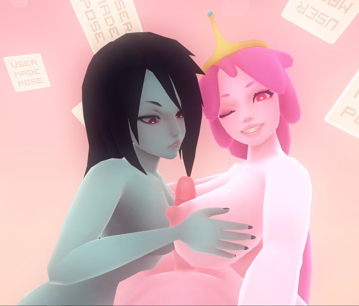 3d, adventure time, breasts, double paizuri, female, finn the human, marceline, multiple paizuri, paizuri, princess bubblegum, tagme, what if adventure time was a 3d anime