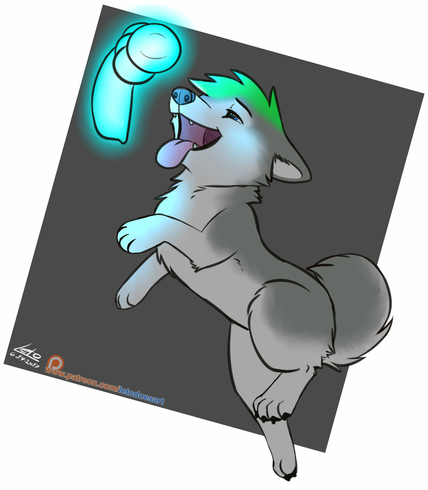 2017 canine chibi cute digital_media_(artwork) dildo feral fur hair husky le_suce_d'husky letodoesart lukehusky male male_only mammal open_mouth sex_toy simple_background smile solo tongue tongue_out toy