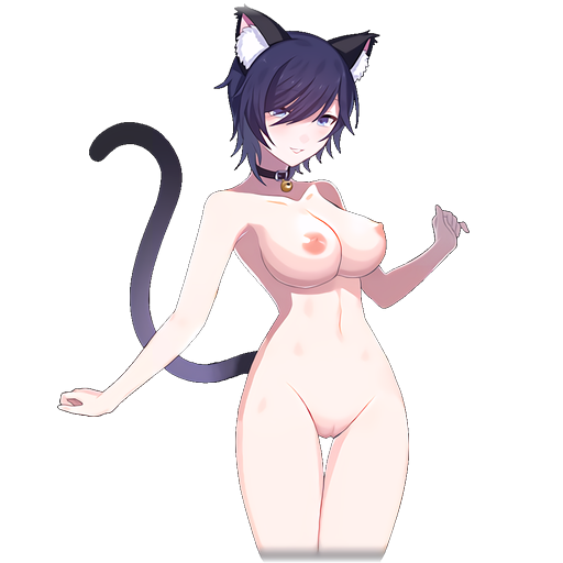 1girls cat_ears cat_tail cattleya_(gothic_wa_mahou_otome) choker female female_only gothic_wa_mahou_otome humanoid nude photoshop solo