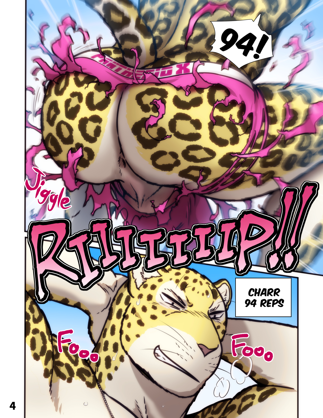 anthro anus ass biped charr_(maririn) clothed clothing comic felid hi_res jaguar male mammal maririn muscular muscular_anthro muscular_male pantherine perineum pink_clothing pink_underwear solo tail topless topless_anthro topless_male torn_clothing torn_underwear underwear underwear_only whiskers