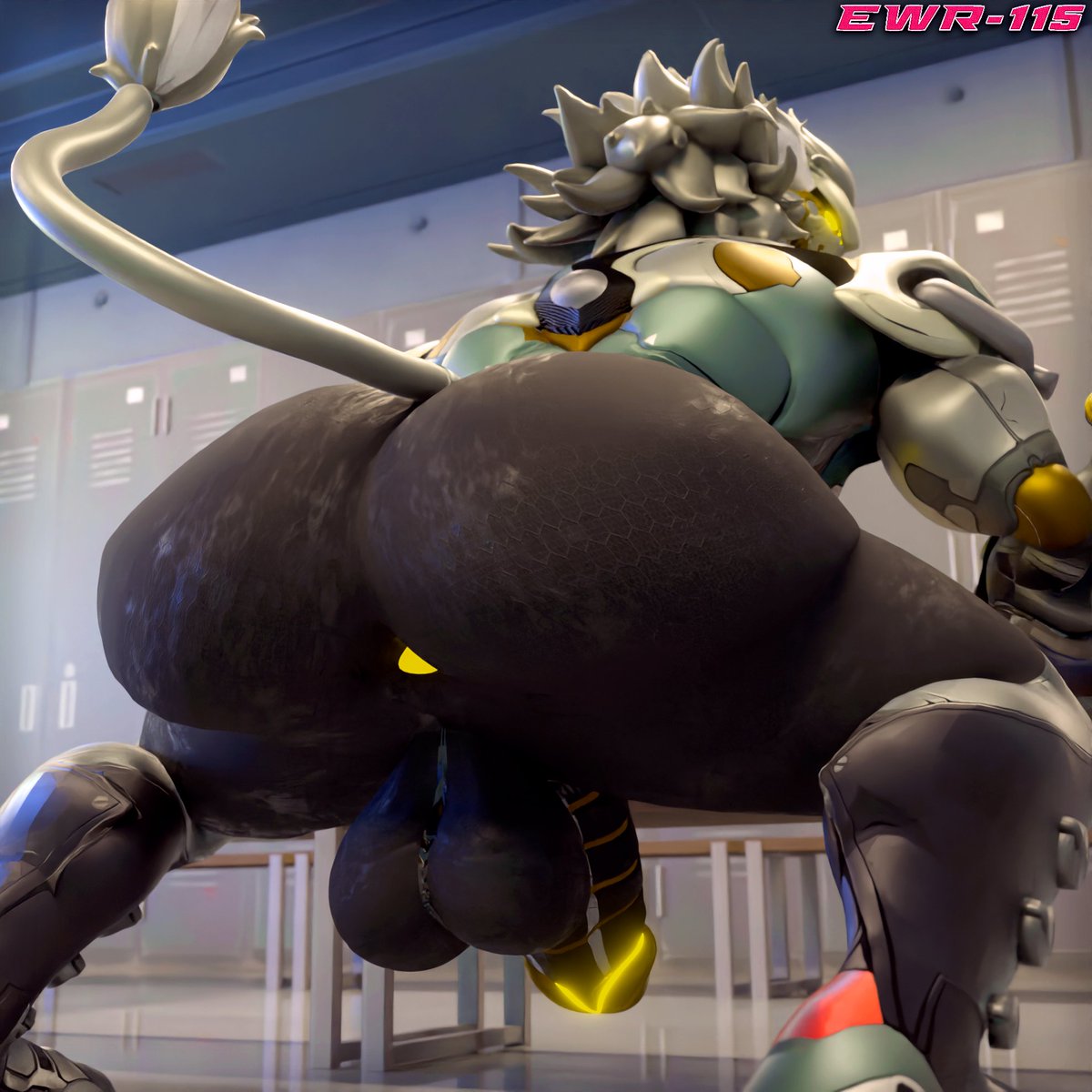 3d, 3d (artwork), ass, banyue (zenless zone zero), big ass, big butt, bubble ass, bubble butt, dat ass, dat butt, echo715, fat ass, fat butt, flaccid, gay, huge ass, huge butt, large ass, large butt, male, male only, nude, round ass, round butt, solo, thick ass, thick butt, white hair, zenless zone zero
