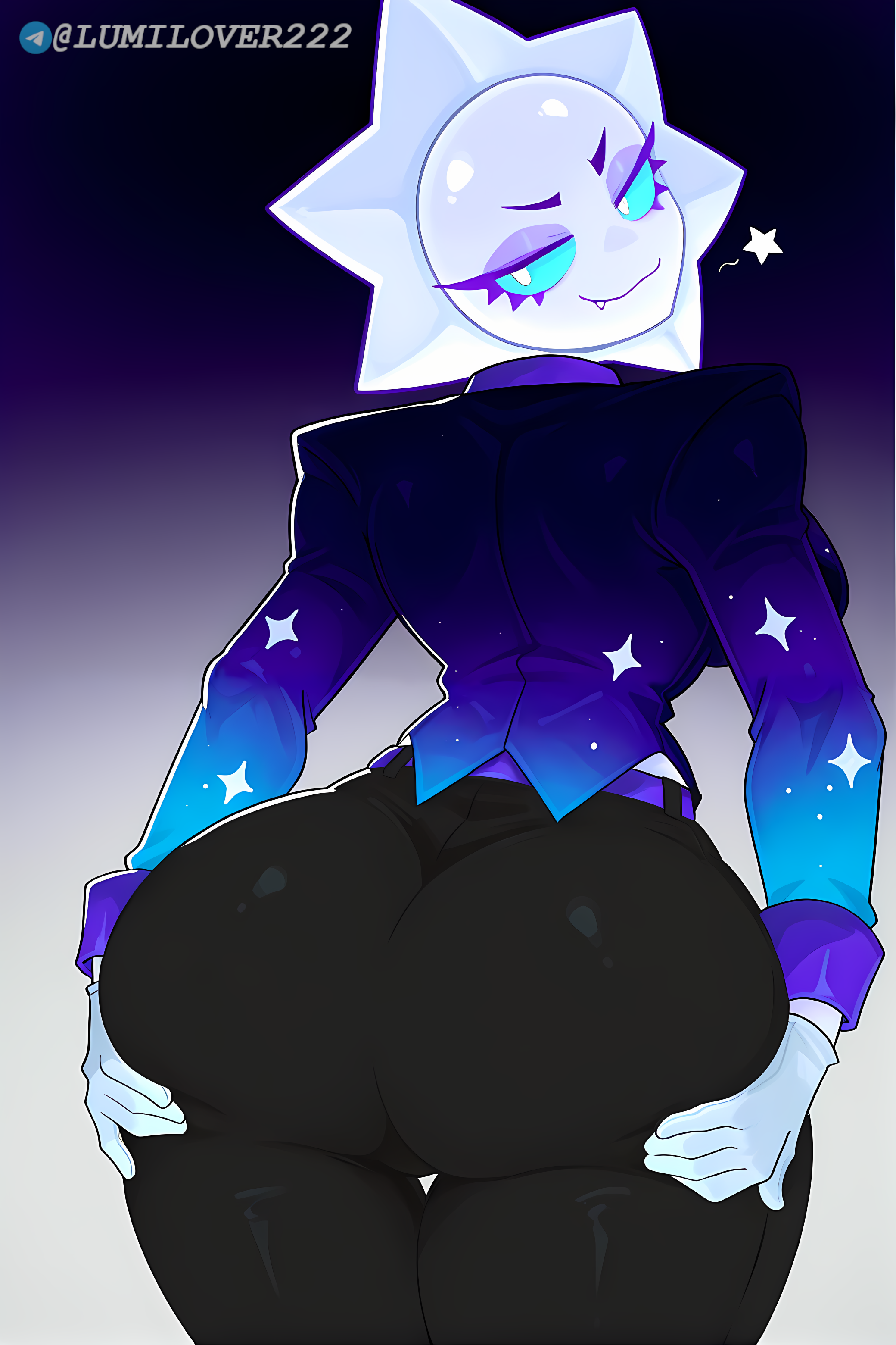 1female, 1girls, ai, ai art, ai assisted, ai generated, ai generation, artist name, artist request, ass, ass focus, big ass, big eyes, black jeans, black pants, blue eyes, blue eyes female, brawl stars, breasts, butt focus, chaos drop (brawl stars), eye mask, fang out, female, focus on ass, huge ass, jeans, lumilover222, oerba yun fang, pants, shoulder pads, solo, solo female, star, star (symbol), supercell, tagme, tagme (artist), teeth showing, tight clothing, tight jeans, tight pants, ultra legendary star drop, white body, white skin, white skinned female