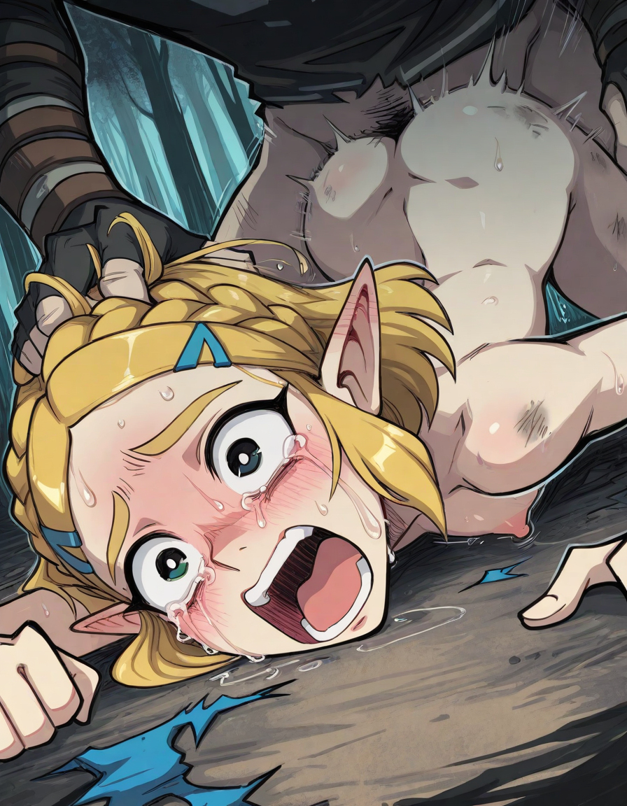 1girls, ai generated, ass, bandit, breasts, close-up, completely naked, completely naked female, completely nude, completely nude female, crying, crying with eyes open, female, naked, naked female, nintendo, nipples, nude, nude female, outdoors, outside, princess zelda, rape, raped, raped female, screaming, sex, shiny skin, small breasts, straight, tears of the kingdom, the legend of zelda, torn clothes, torn clothing, zelda (tears of the kingdom)