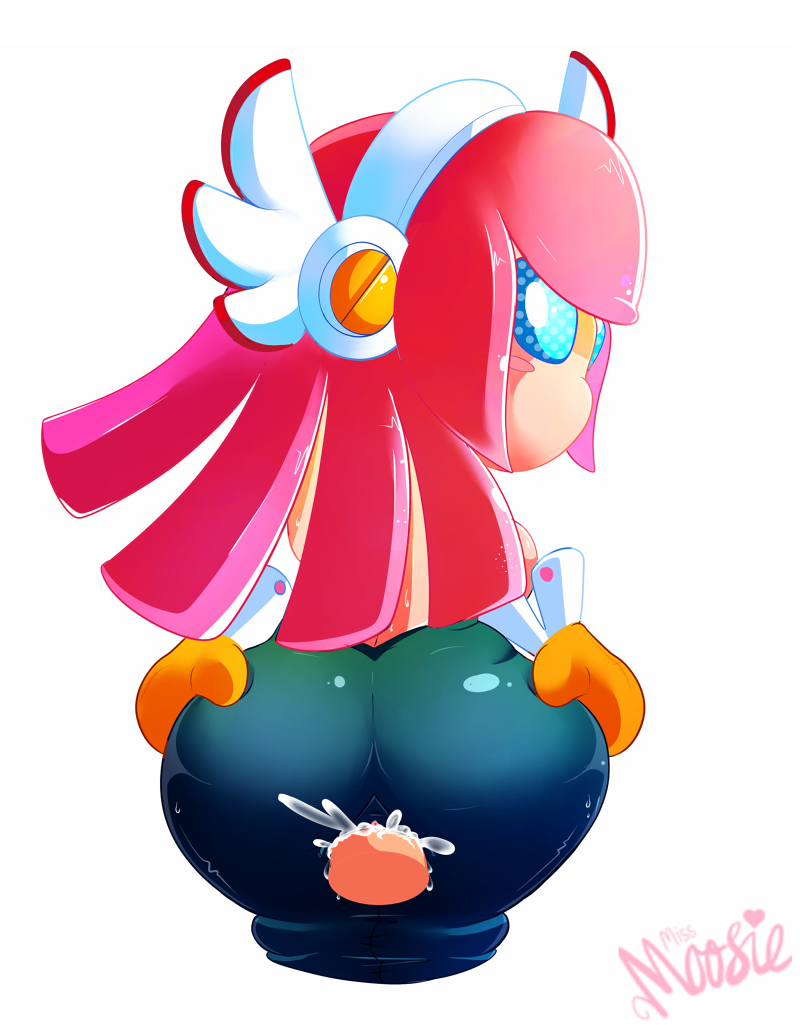 anal anal_sex blue_eyes cum dat_ass kirby_(series) kirby_planet_robobot looking_back miss_moosie mouthless mouthless_female pink_hair sideboob susie_(kirby) thick_thighs