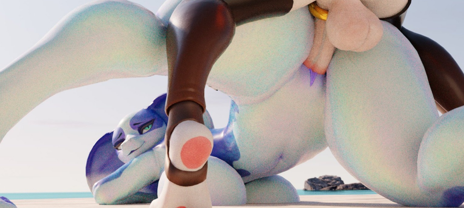 3d, 3d artwork, aak (arknights), aak (valorlynz), anthro, anthro on anthro, arknights, blackspoiler, female, female focus, female penetrated, male, male/female, nisha (bluedingo), preview, size difference, tagme, teaser