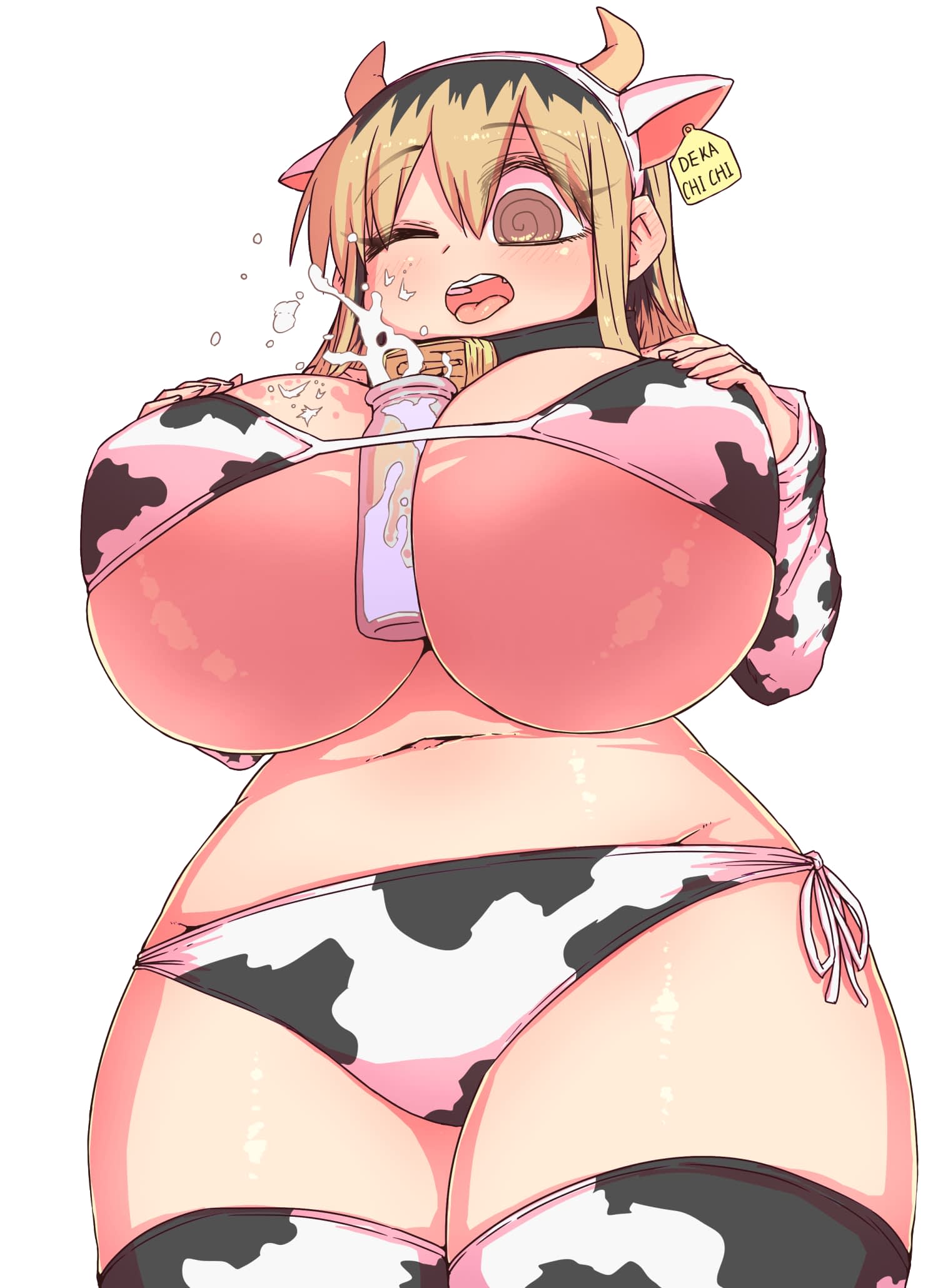 1girls ass bakunyuu batsuichide_nakimushina_otonarisan breasts cleavage cowgirl_outfit cute enormous_breasts female female_only full_cleavage huge_breasts massive_breasts milf my_divorced_crybaby_neighbour nude ochiai_san thick thick_thighs top_heavy_breasts voluptuous voluptuous_female yellow_hair zyugoya