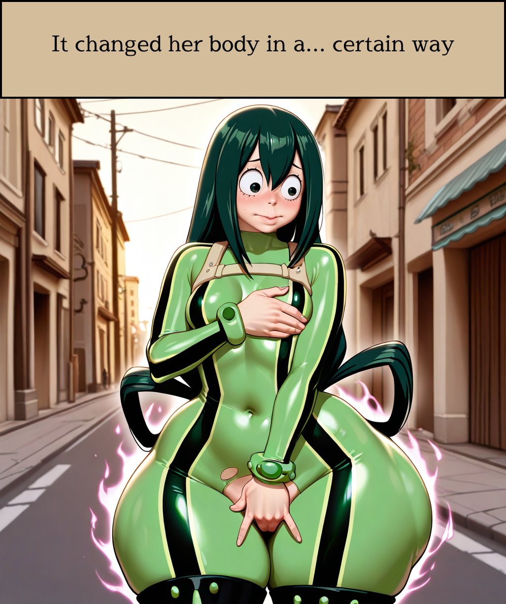 1girls, ai assisted, ai generated, ass, big ass, big breasts, breasts, curvy, female, female only, hips, huge ass, huge breasts, kalagod, my hero academia, stable diffusion, tagme, thick thighs, thighs, tsuyu asui, wide hips