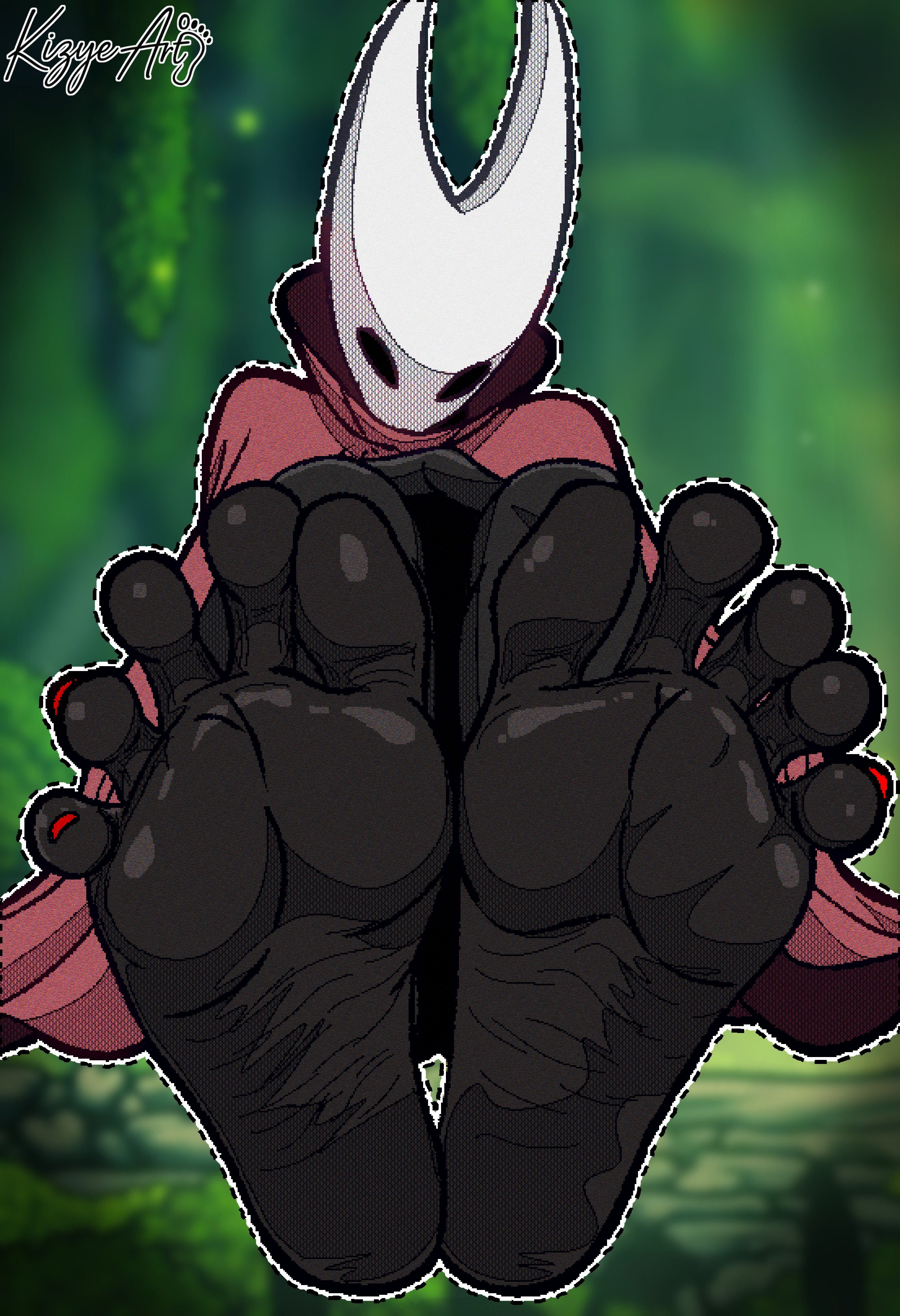 feet, foot fetish, foot focus, hollow knight, hollow knight: silksong, hornet (hollow knight), kizyeart, missing tags, tagme