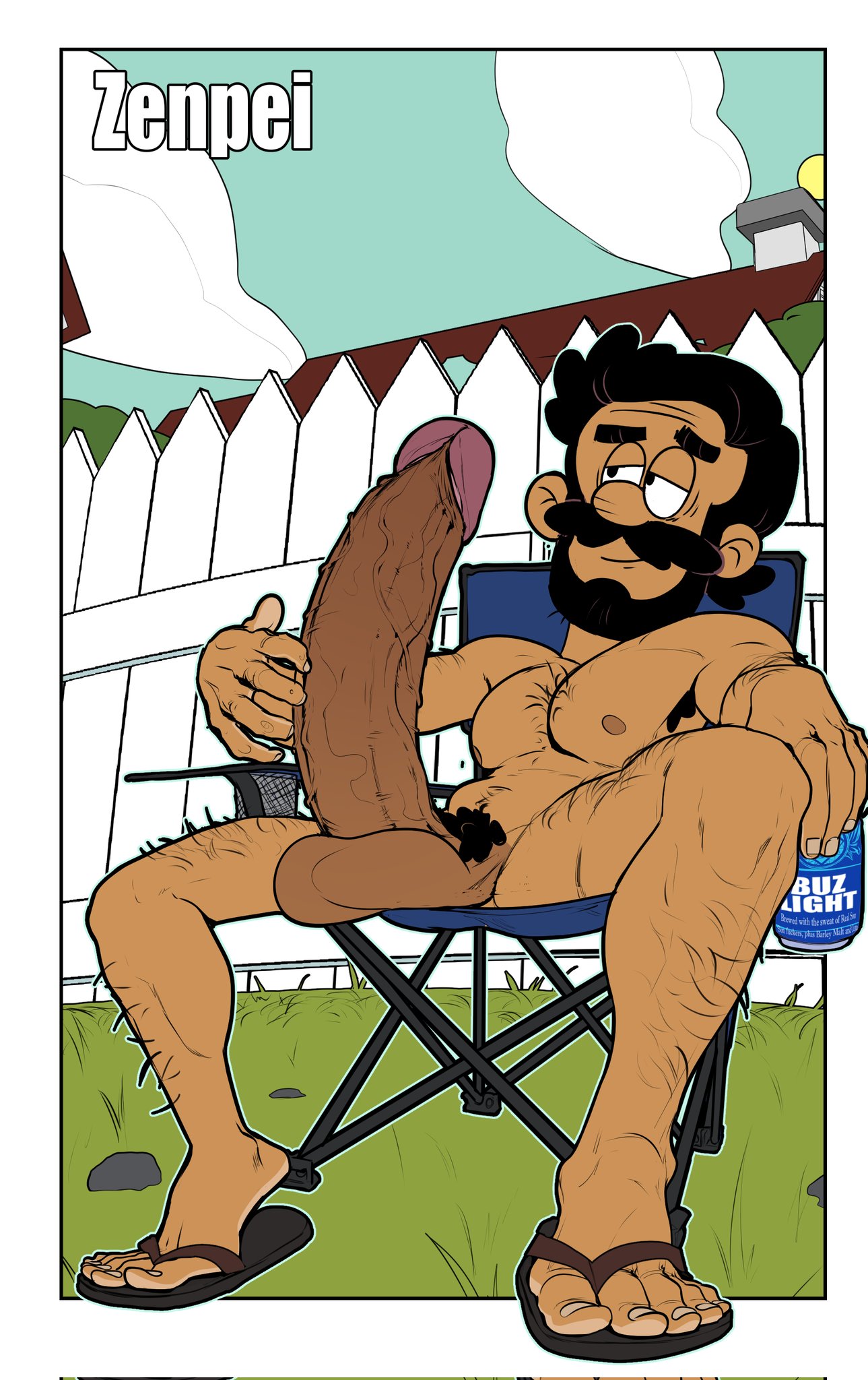 armpit hair, arturo santiago, balls, bara, beard, biceps, big balls, big penis, chest hair, daddy, dilf, erection, facial hair, hairy, hairy armpits, hairy male, leg hair, male, male nipples, male only, manly, mature male, muscular, muscular male, mustache, nickelodeon, nipples, nude, pecs, pectorals, penis, pubes, pubic hair, the casagrandes, the loud house, veiny penis, yaoi, zenpei, zenpei4