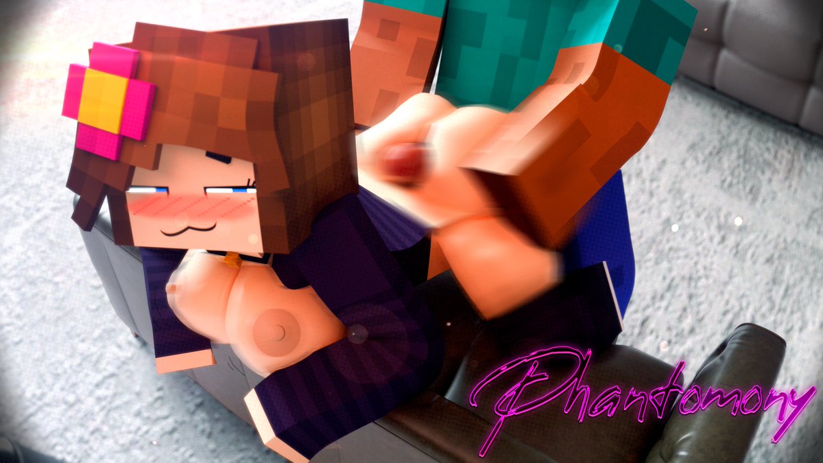 buttjob, covered buttjob, jenny belle (slipperyt), minecraft, steve (minecraft), tagme