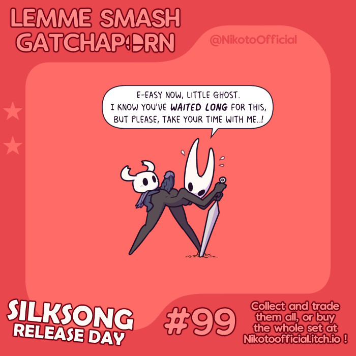 1boy, 1girls, anthro, barefoot, completely nude, completely nude female, female, full body, half-siblings, hollow knight, hornet (hollow knight), imminent penetration, imminent sex, incest, male, male/female, naked, naked female, nikoto all-stars smashing, no humans, nude, nude female, penis, straight, the knight (hollow knight)
