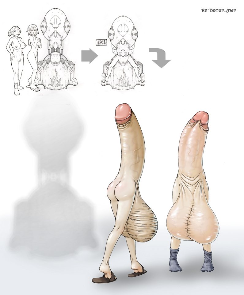 2futas 2girls ass balls ballsack big_balls big_penis body_horror cock_transformation corruption demon-man duo erect_penis erection female flip_flops foreskin futanari gigantic_penis gigantic_testicles huge_balls huge_penis huge_testicles hyper_ball hyper_balls hyper_penis large_penis large_testicles monophallia penis penis_body penis_transformation retracted_foreskin socks transformation uncircumcised uncut what