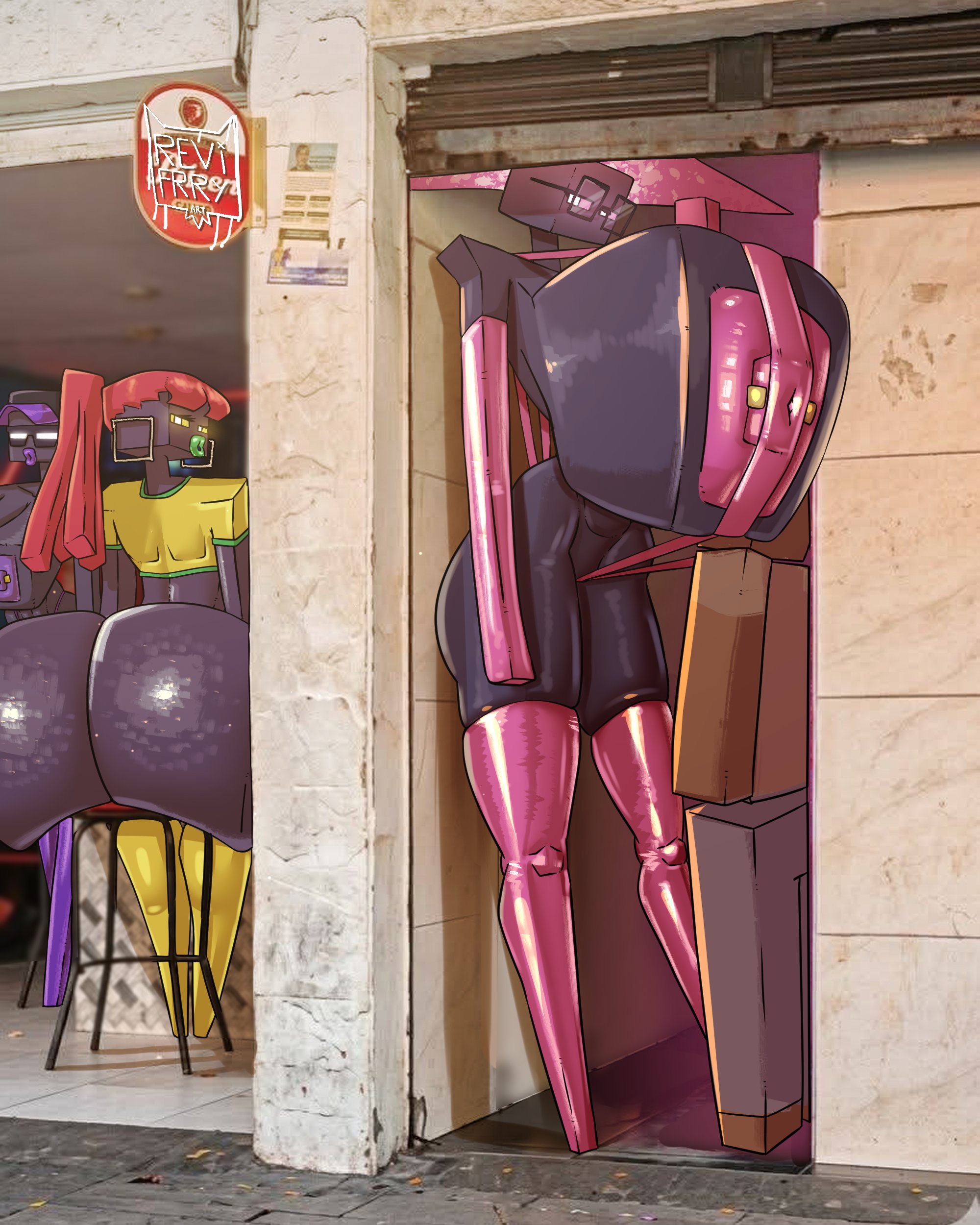 3females, alleyway milf (meme), anthro, anthro female, anthro on human, anthro only, areola, areola slip, areolae, areolae slip, areolae visible through clothing, ass, ass bigger than head, ass cleavage, ass crack, ass focus, ass jiggle, ass up, big areola, big areolae, big ass, big breasts, big butt, big female, bigger female, bikini, bimbo, bimbo anthro, bimbo body, bimbo lips, boobs, boobs bigger than head, boobs out, breast grab, breasts, breasts bigger than head, breasts bigger than torso, breasts focus, breasts on head, breasts out, breasts squeezed together, butt, butt crack, butt focus, butt jiggle, clothed, clothing, colombia, curvaceous, curvaceous female, curvaceous figure, curvy, curvy female, curvy figure, curvy hips, dark skin, dark-skinned male, enderman, enderwoman, female, female focus, green lips, green lipstick, hat, holding hat, huge areola, huge areolae, huge areolas, huge ass, huge boobs, huge breasts, huge butt, hyper ass, hyper breasts, hyper butt, large areola, large areolae, large areolas, large ass, large boobs, large breasts, large butt, lips, lipstick, looking at viewer, looking back, male, male focus, male on female, male with female, male/female, massive ass, massive boobs, massive breasts, massive butt, medellin, colombia, meme, meme in the background, meme reference, minecraft, mojang, no panties, no pants, nude, nude female, oc, original character, pierced ear, pierced nipples, piercing, piercings, pink areola, pink areolae, pink eyes, purple areola, purple areolae, purple lips, purple lipstick, revifrry, semi nude, sexy, sexy body, sexy clothing, sexy dress, sexy female, sexy woman, shirt, sitting, sitting on chair, tagme, tagme (artist), v bikini