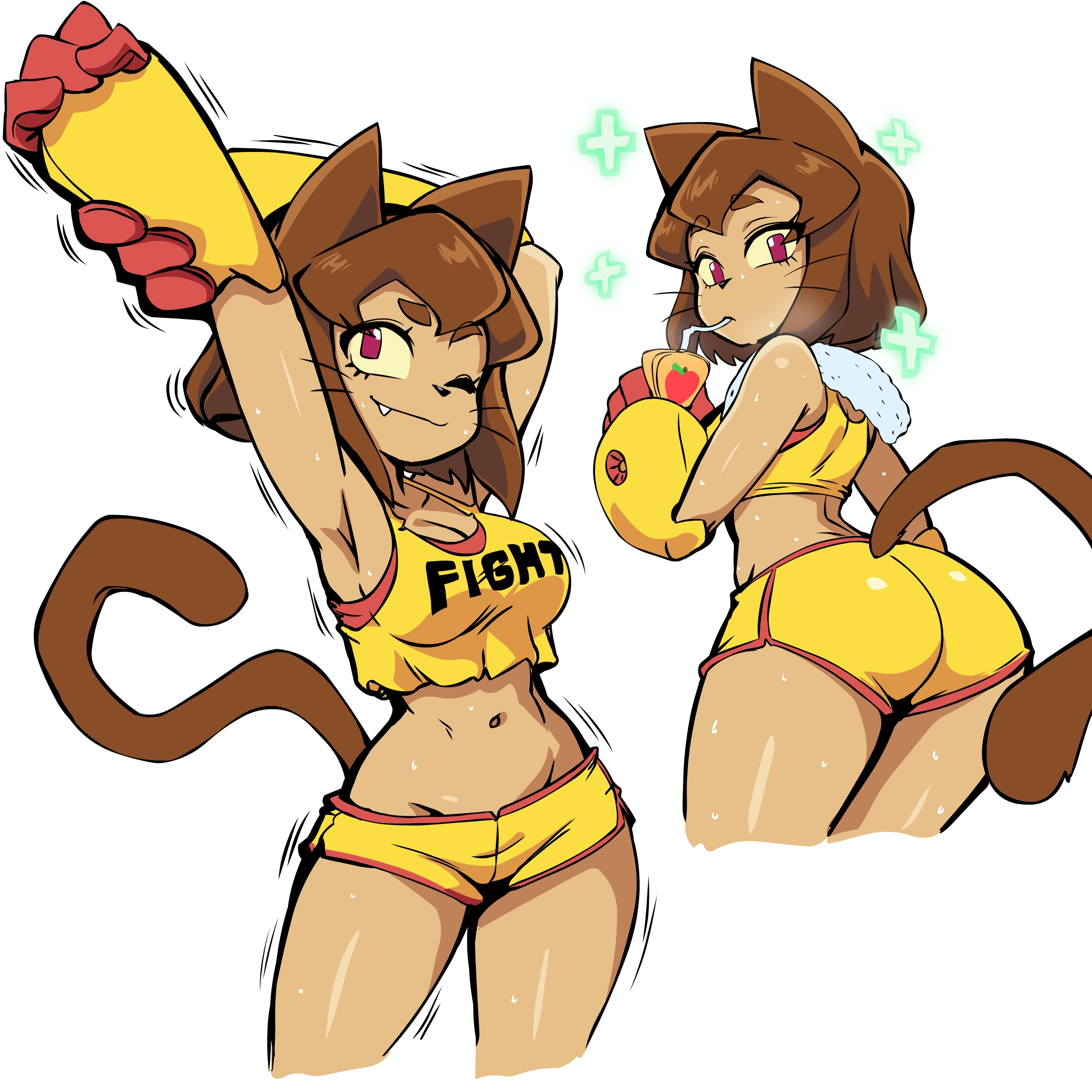 1girls, anthro, ass, bocodamondo, breasts, female, female only, gameoverse, glitch productions, huge ass, huge breasts, kit (gameoverse), large ass, red eyes, solo, spiky hair, thick thighs, thighs, wide hips
