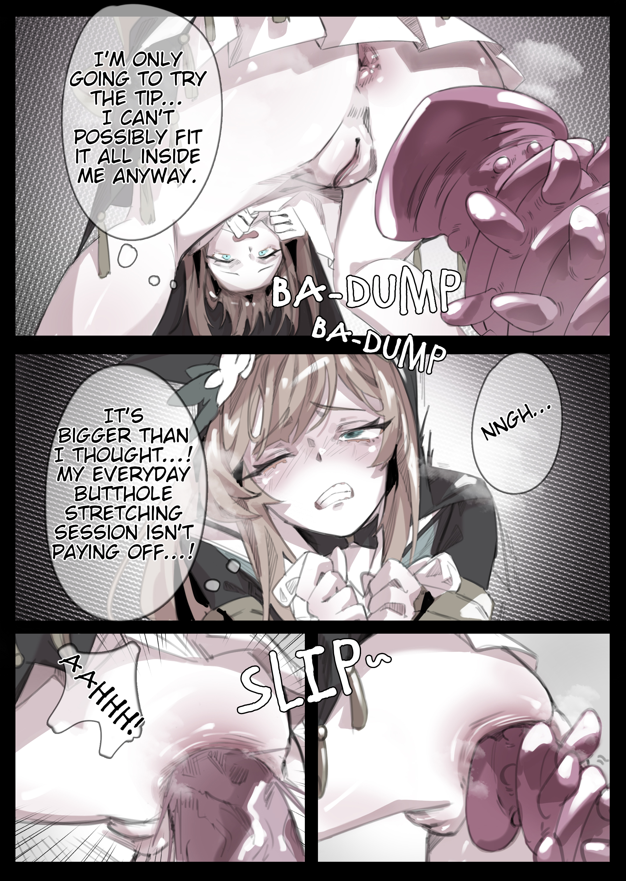 1girl, afterglow, ahegao, ass focus, bedroom, big dildo, blonde hair, blue eyes, body tremble, cleavage, cross, crossed eyes, crying, curvy, detailed face, detailed pussy, dress lift, dripping pussy, drooling, english, english commentary, english dialogue, english language, english subtitles, english text, english translation, erect nipples, excessive drooling, exposed pussy, finger in pussy, fucked silly, full color, garter straps, hair ornament, halo, heart-shaped pupils, heavy blush, highres, huge breasts, large breasts, leaning back, looking at viewer, mari (blue archive), masturbation, mind break, miwerjooggetser, night, nipples, nun habit, on bed, orgasm expression, panties, panties aside, pleasure face, puffy nipples, pussy, pussy focus, pussy juice, rolling eyes, saliva, saliva trail, sitting, skirt lift, soft lighting, solo, spread legs, steam, sweat, tears, thick thighs, tongue out, torn clothes, vaginal fingering, very long hair, voluptuous, white panties, white thighhighs, white veil, wide hips